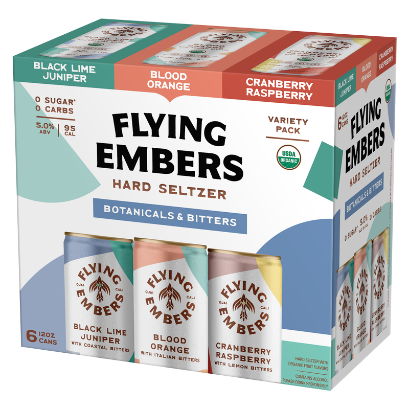 Flying Embers Hard Seltzer Botanicals & Bitters Variety 6pk 12oz Can 5.0% ABV
