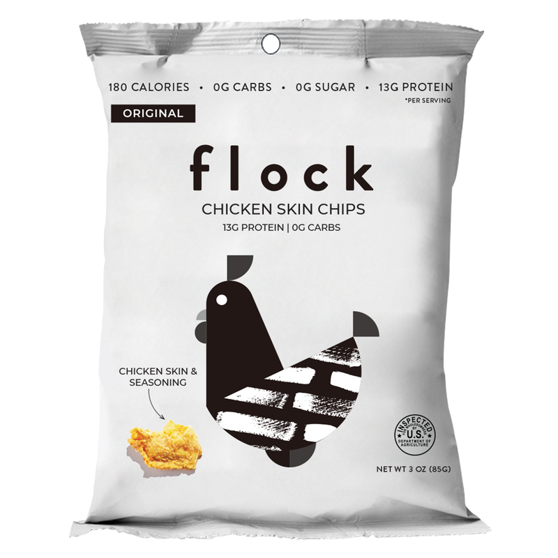 Flock Original Chicken Skin Chips 3oz