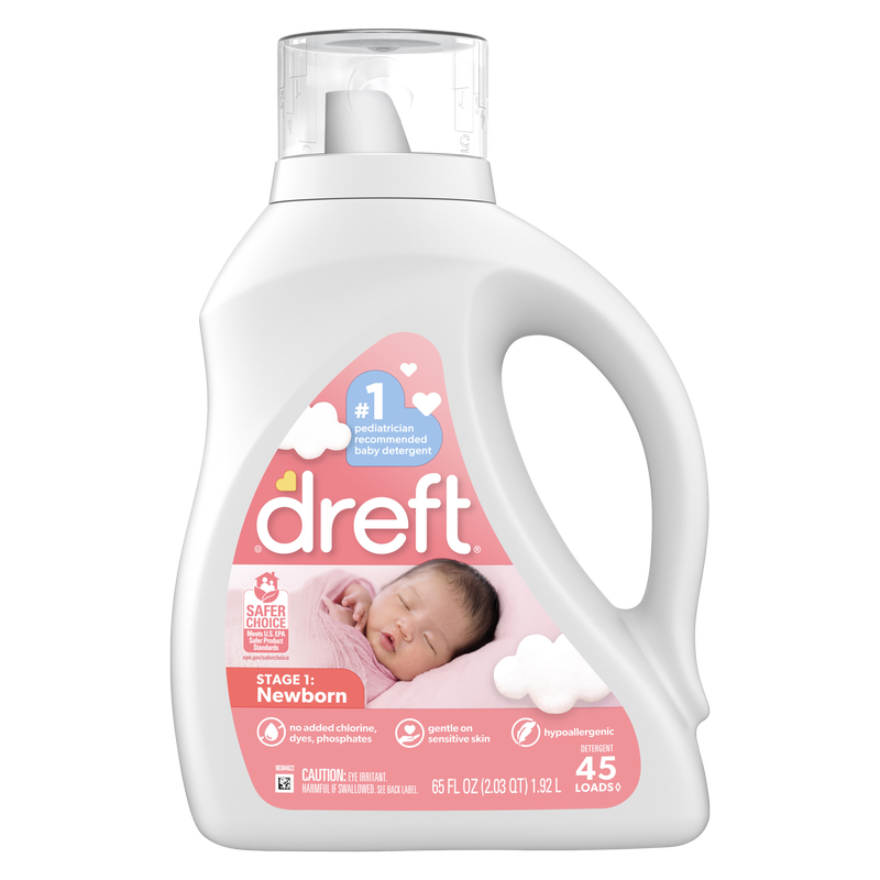 Dreft Stage 1: Newborn Baby Liquid Laundry Detergent 65oz