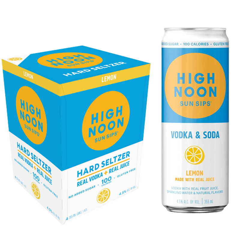 High Noon Lemon Vodka Hard Seltzer 4pk 12oz Cans 4.5% ABV