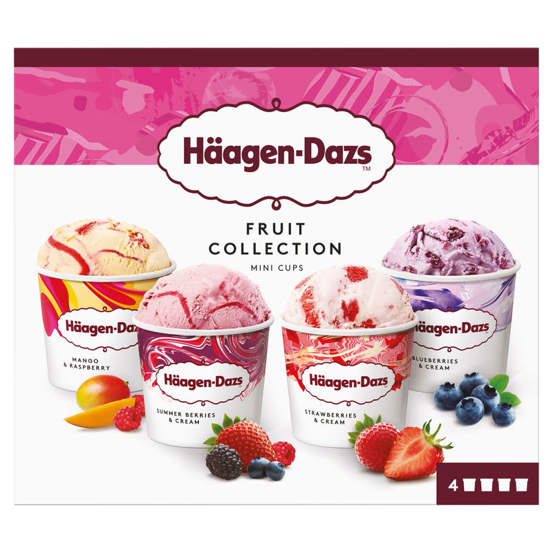 Haagen-Dazs Fruit Minicup Collection, 4 x 95ml