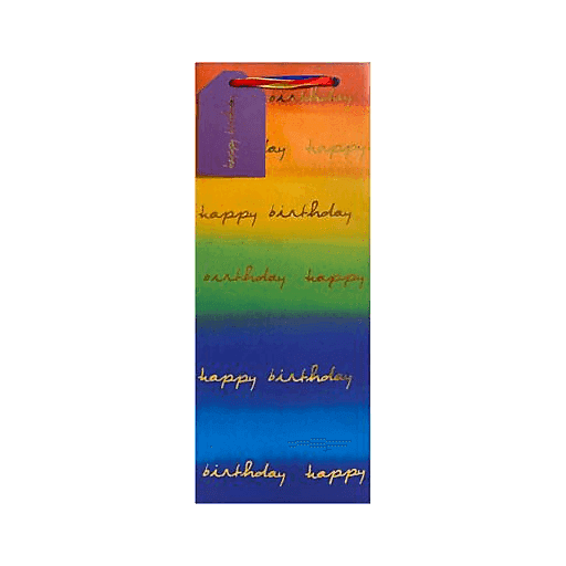 Happy Birthday Rainbow Bottle Bag