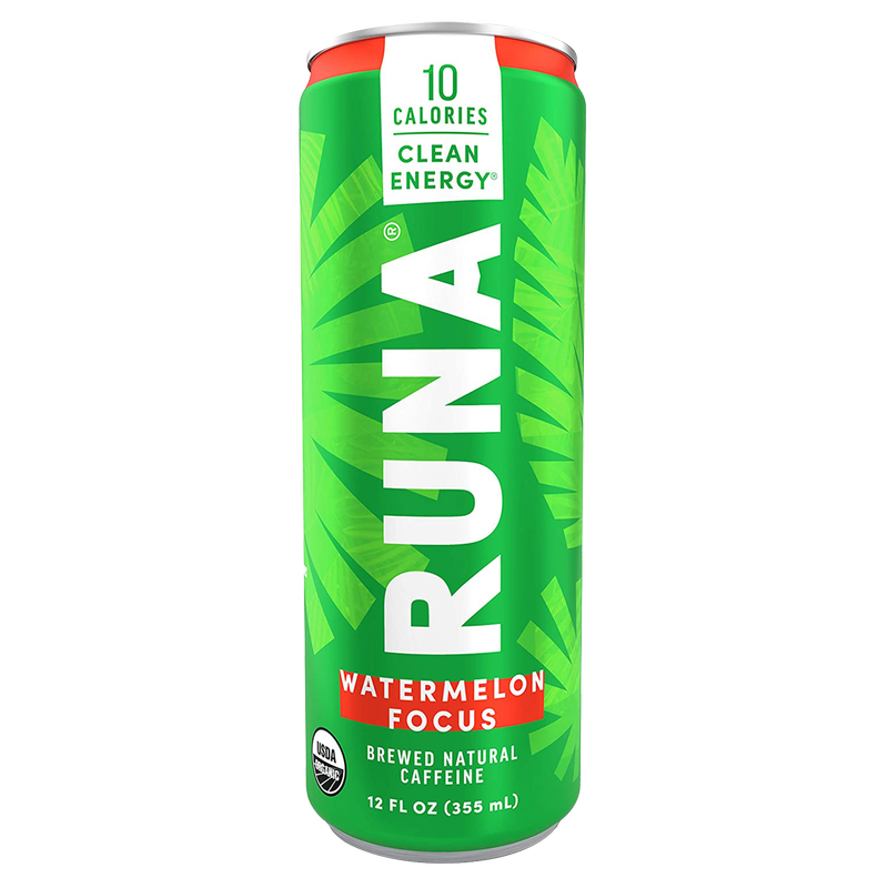 Runa Watermelon Focus Energy Drink 12oz Can