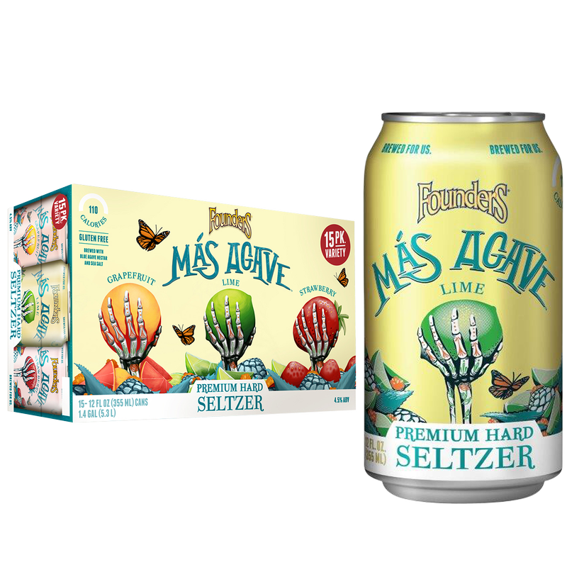 Founders Brewing Mas Agave Seltzer Variety 15pk 12oz Can
