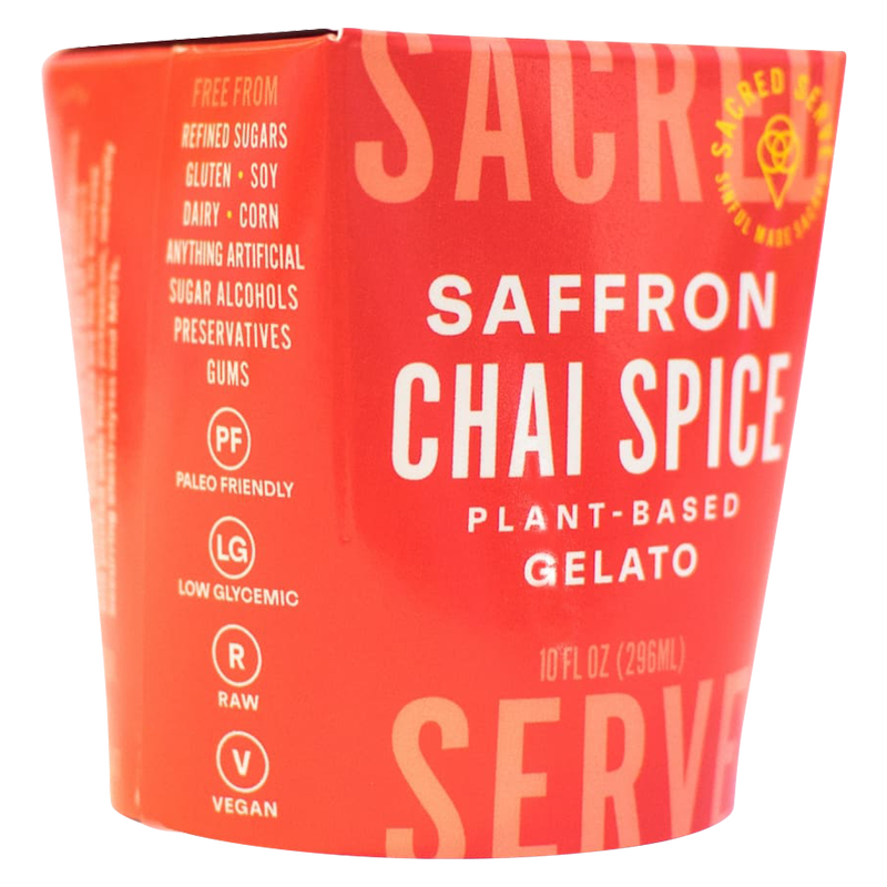 Sacred Serve Saffron Chai Spice Gelato 10oz