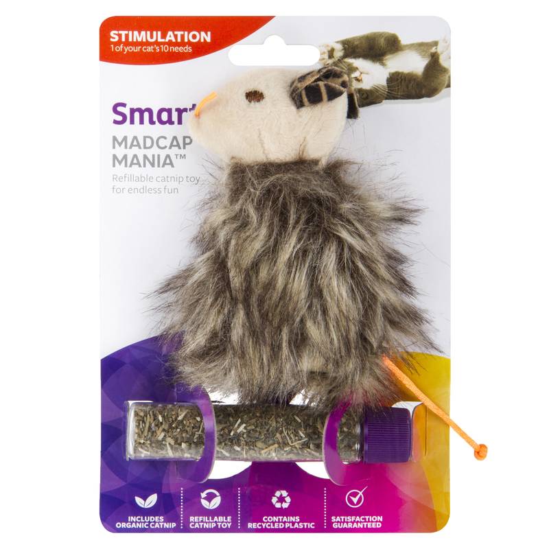 SmartyKat Plush Cat Toy with Refillable Catnip