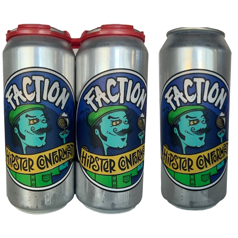 Faction Hipster Conformant Lager 4pk 16oz Can 4.5% ABV