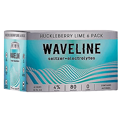 Waveline Seltzer Huckleberry Lime 6pk 12oz Can