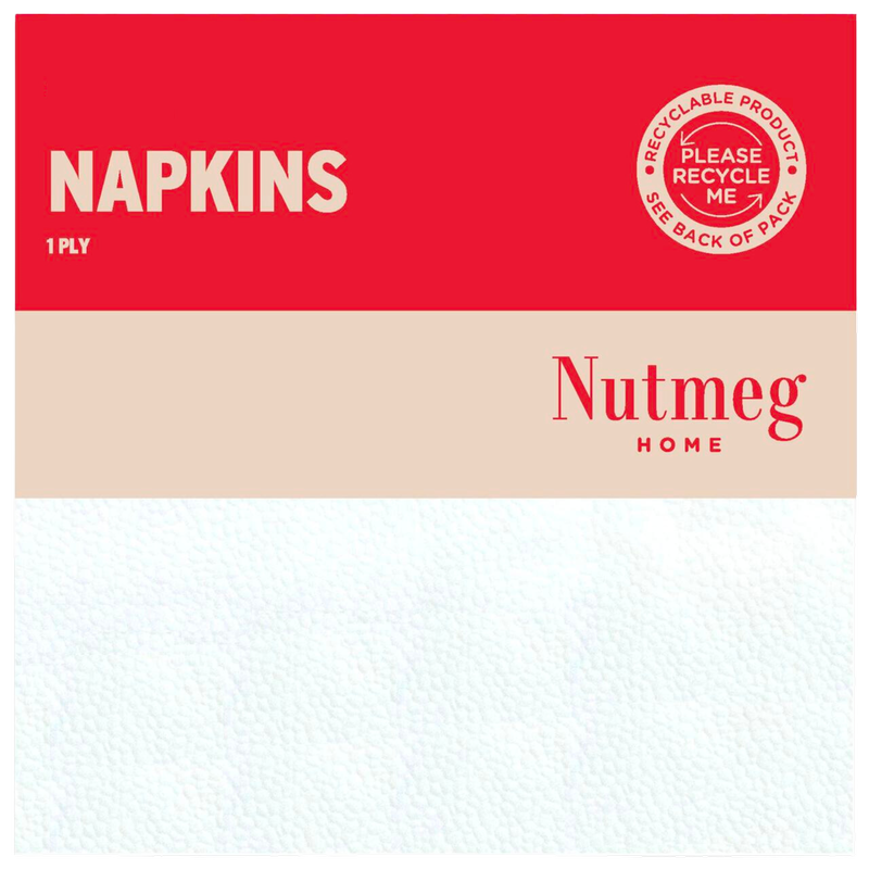 Nutmeg White Napkins, 50pcs