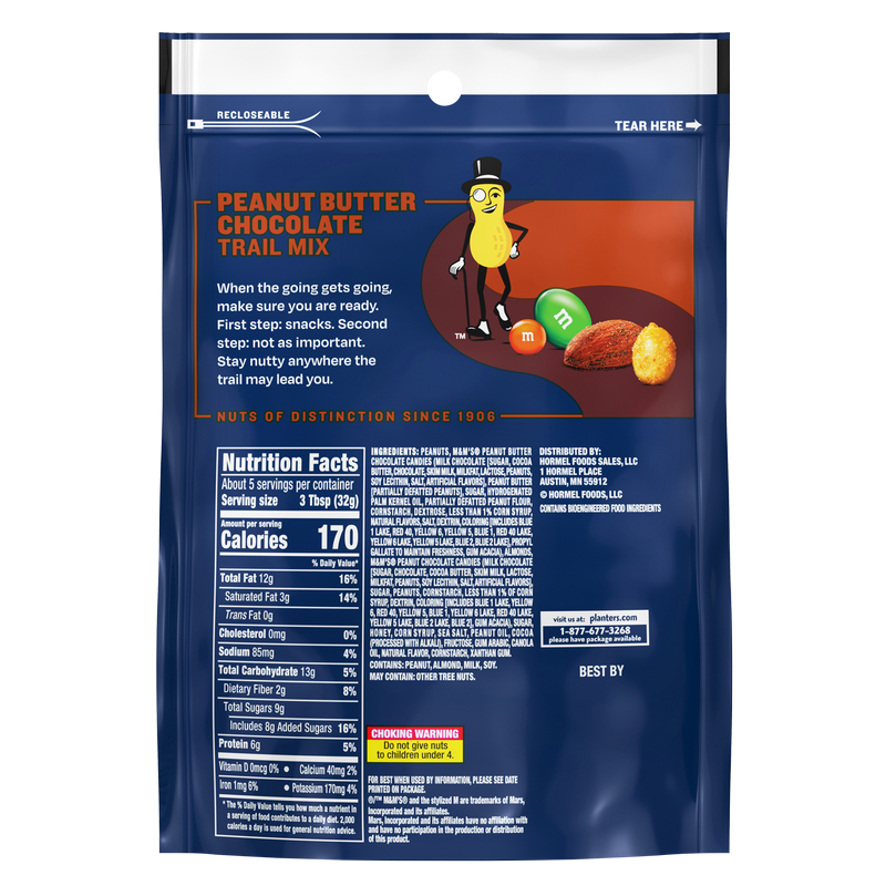Planters Peanut Butter Chocolate Trail Mix 6oz Snacks fast delivery