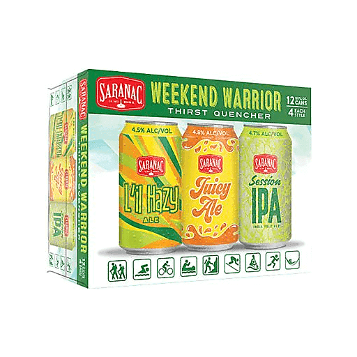 Saranac Weekend Warrior Variety Pack 12pk 12oz Can