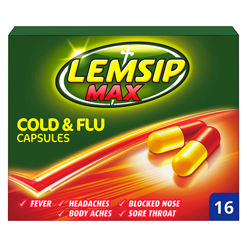 Lemsip Max Cold & Flu Capsules, 16pcs