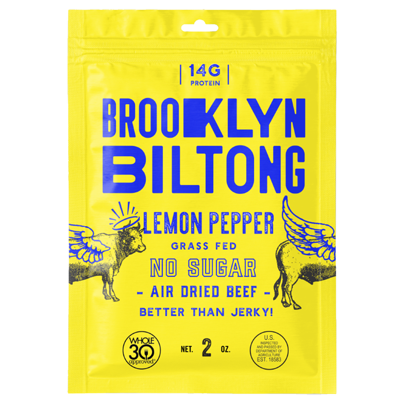 Brooklyn Biltong Lemon Pepper Air Dried Beef 2oz