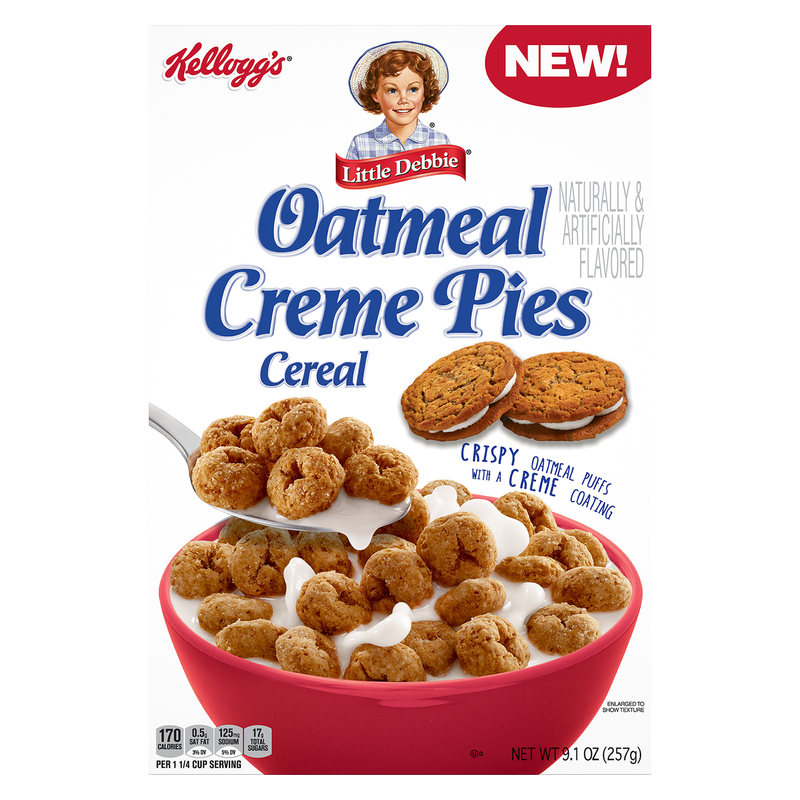 Kelloggs Little Debbie Oatmeal Creme Pies Cereal 9.10oz