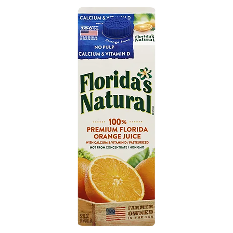 Florida's Natural 100% Orange Juice No Pulp 52oz