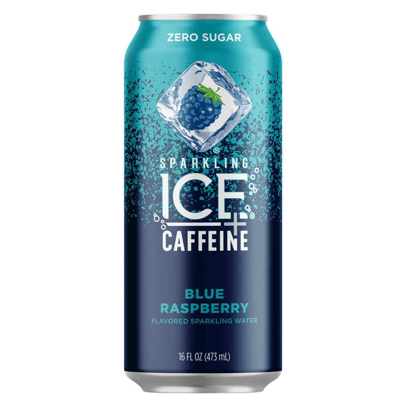 Sparkling Ice Blue Raspberry + Caffeine 16oz Can