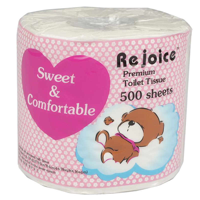 Rejoice Toilet Paper Roll 2-Ply 500 Sheets