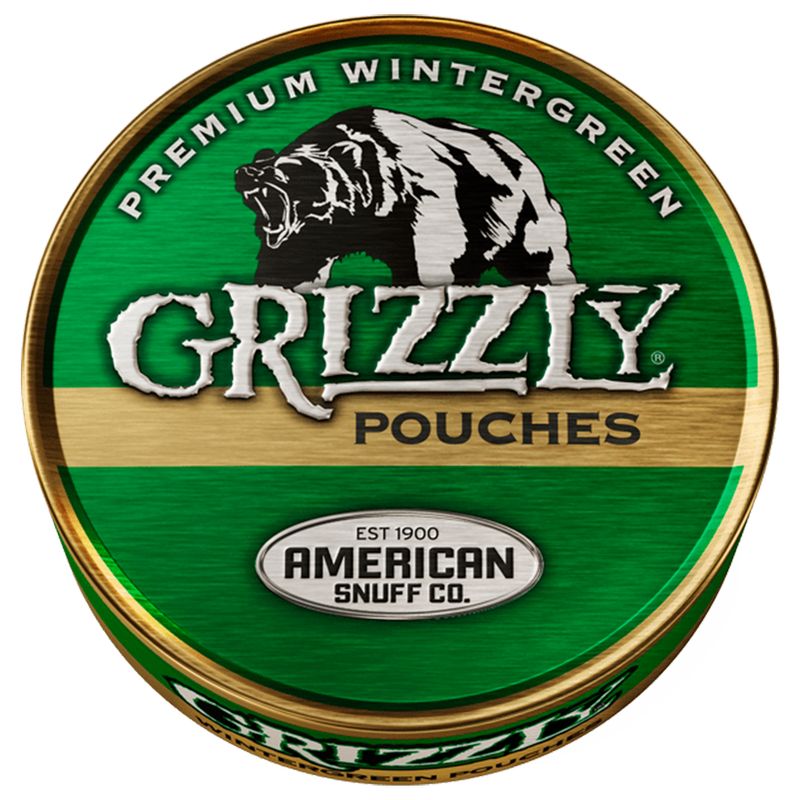 Grizzly Wintergreen Pouches Chewing Tobacco 0.82oz