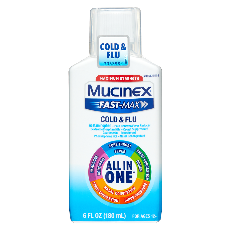 Mucinex Fast-Max Adult Cold & Flu Liquid 6oz
