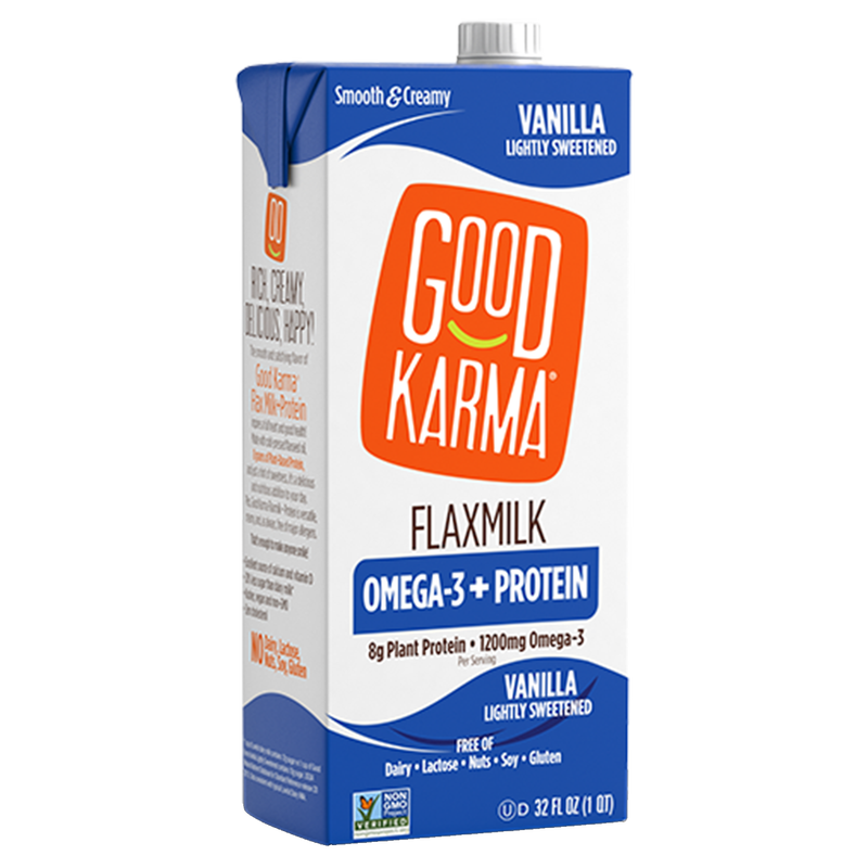 Good Karma Vanilla Lightly Sweetened Flaxmilk + Protein 32oz
