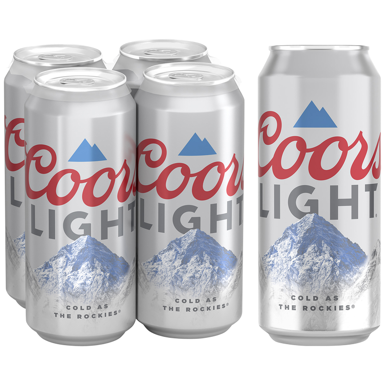 Coors Light 4pk 16oz Can 4.2% ABV