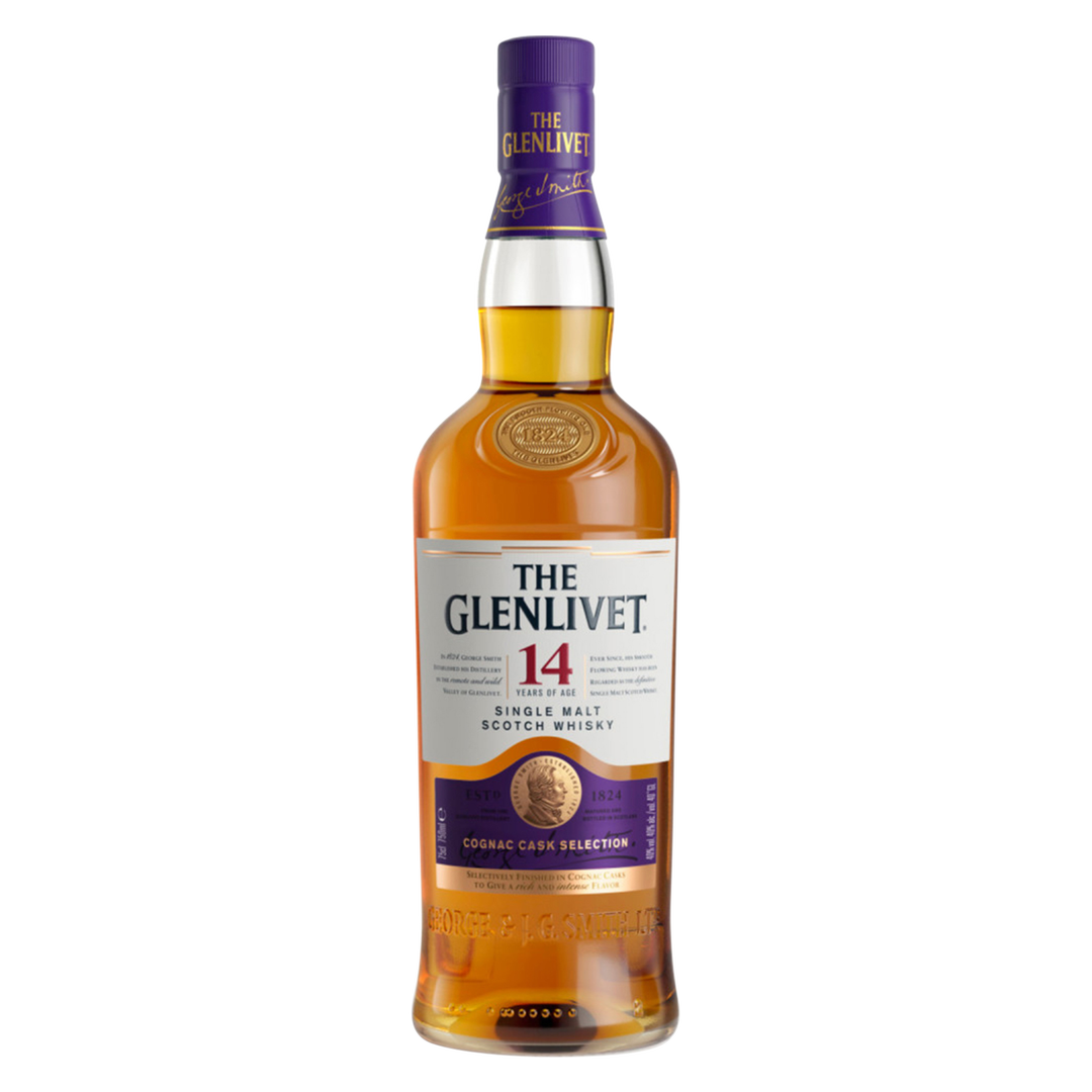 Glenlivet Cognac Cask Selection Scotch Whiskey 750Ml 80 Proof