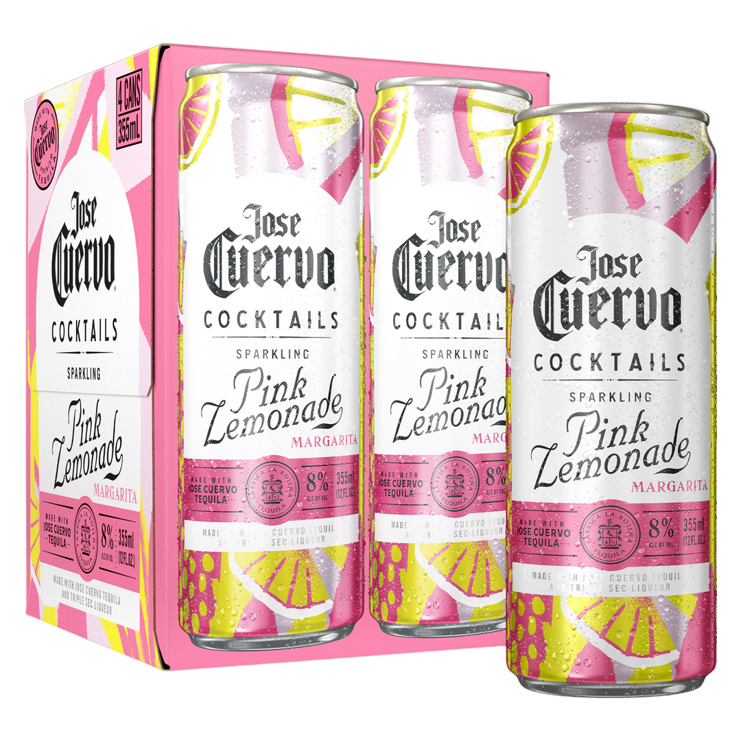 Jose Cuervo Sparkling Pink Lemonade Margarita 4 Pack 12Oz