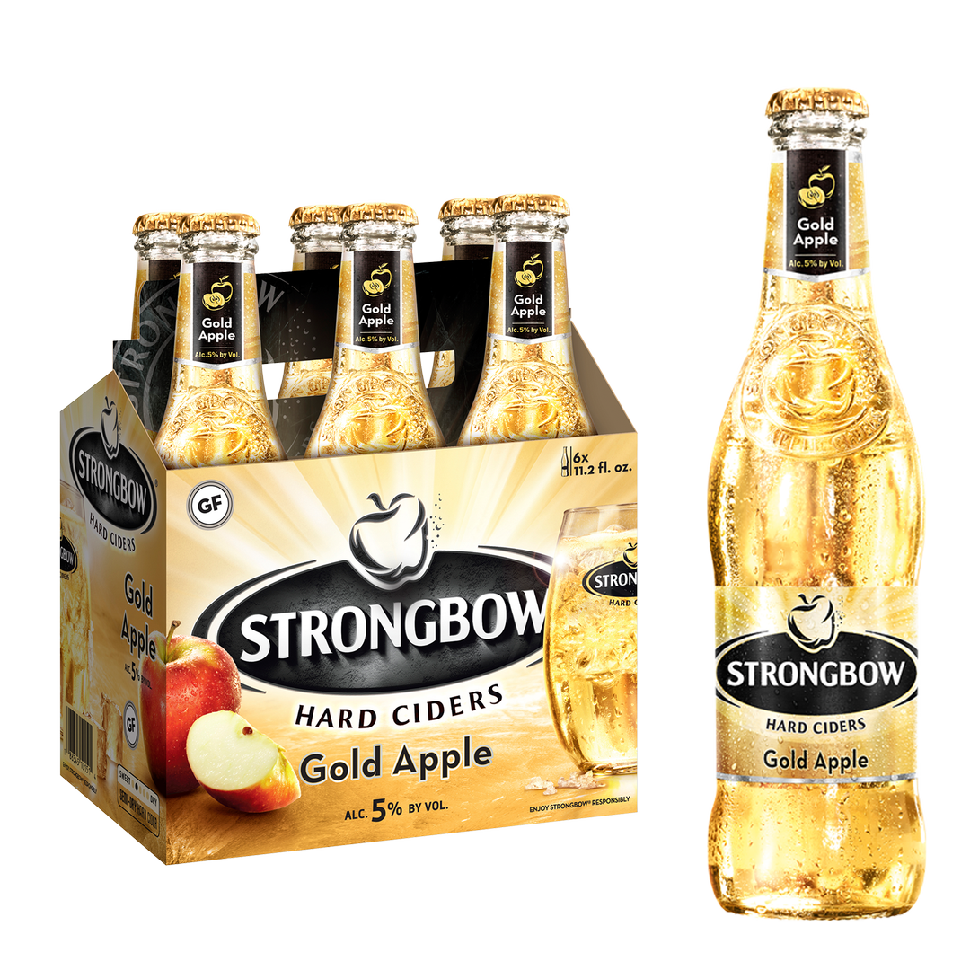 Strongbow Gold Apple 6 Pack 12Oz Bottle 5.0% Abv