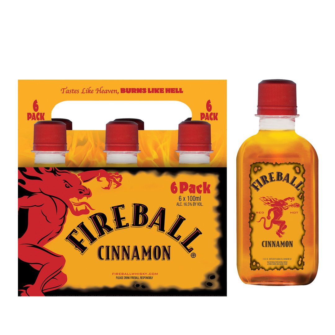 Fireball Cinnamon 6 Pack 100Ml 33 Proof