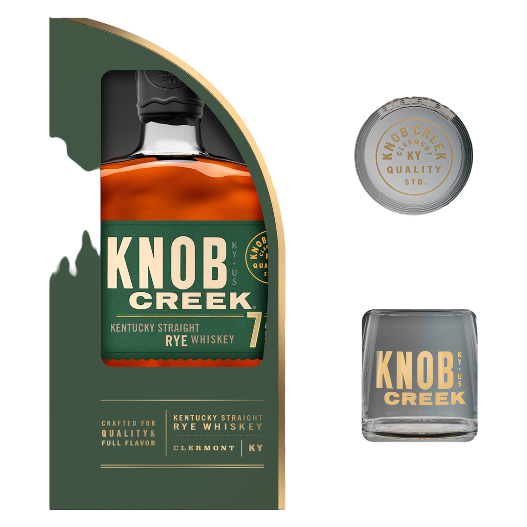 Knob Creek Rye Whiskey Gift Set 750Ml