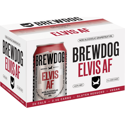 Brewdog Usa Elvis Af Grapefruit Ipa Non-Alcoholic 6 Pack 12Oz Can 0.5% Abv