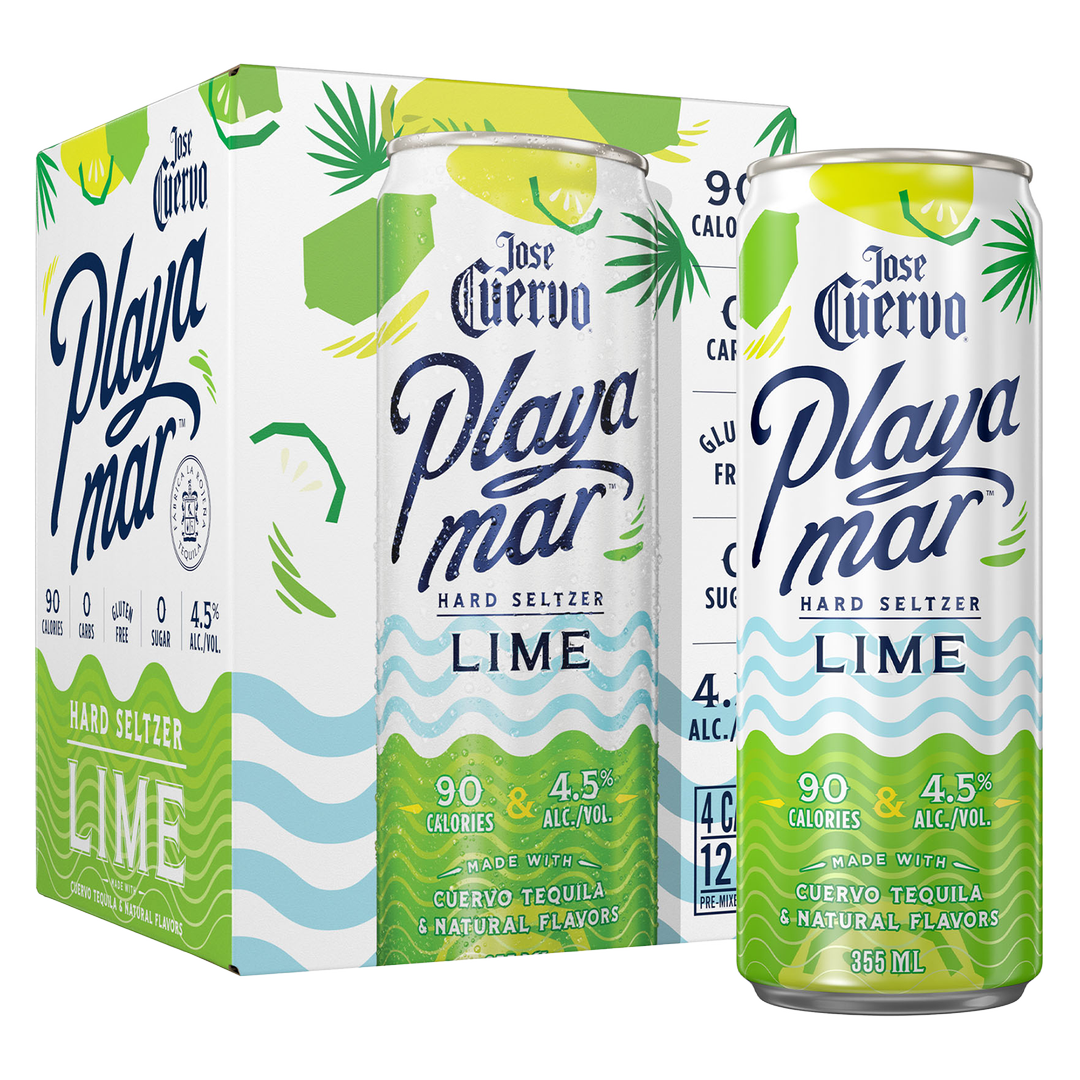 Jose Cuervo Playamar Lime Hard Seltzer 4 Pack 12Oz