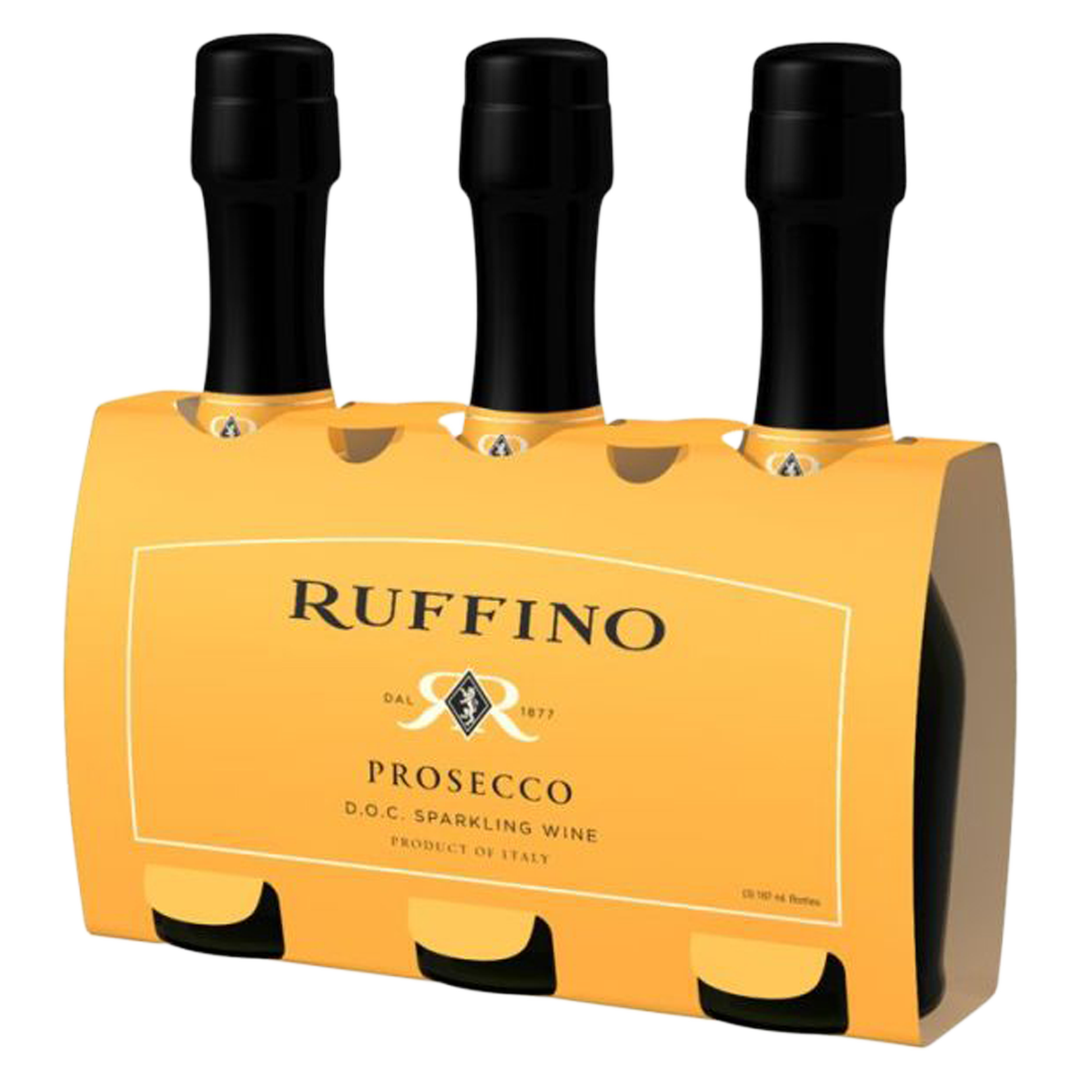 Ruffino Prosecco Sparkling 187 Ml 3 Pack