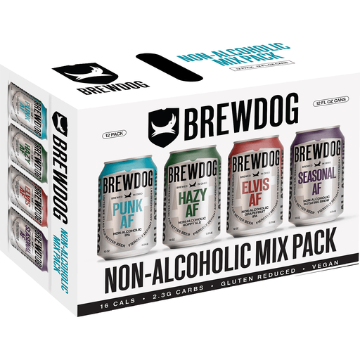 Brewdog Usa Mix Pack Af Non-Alcoholic 12 Pack 12Oz Can 0.5% Abv