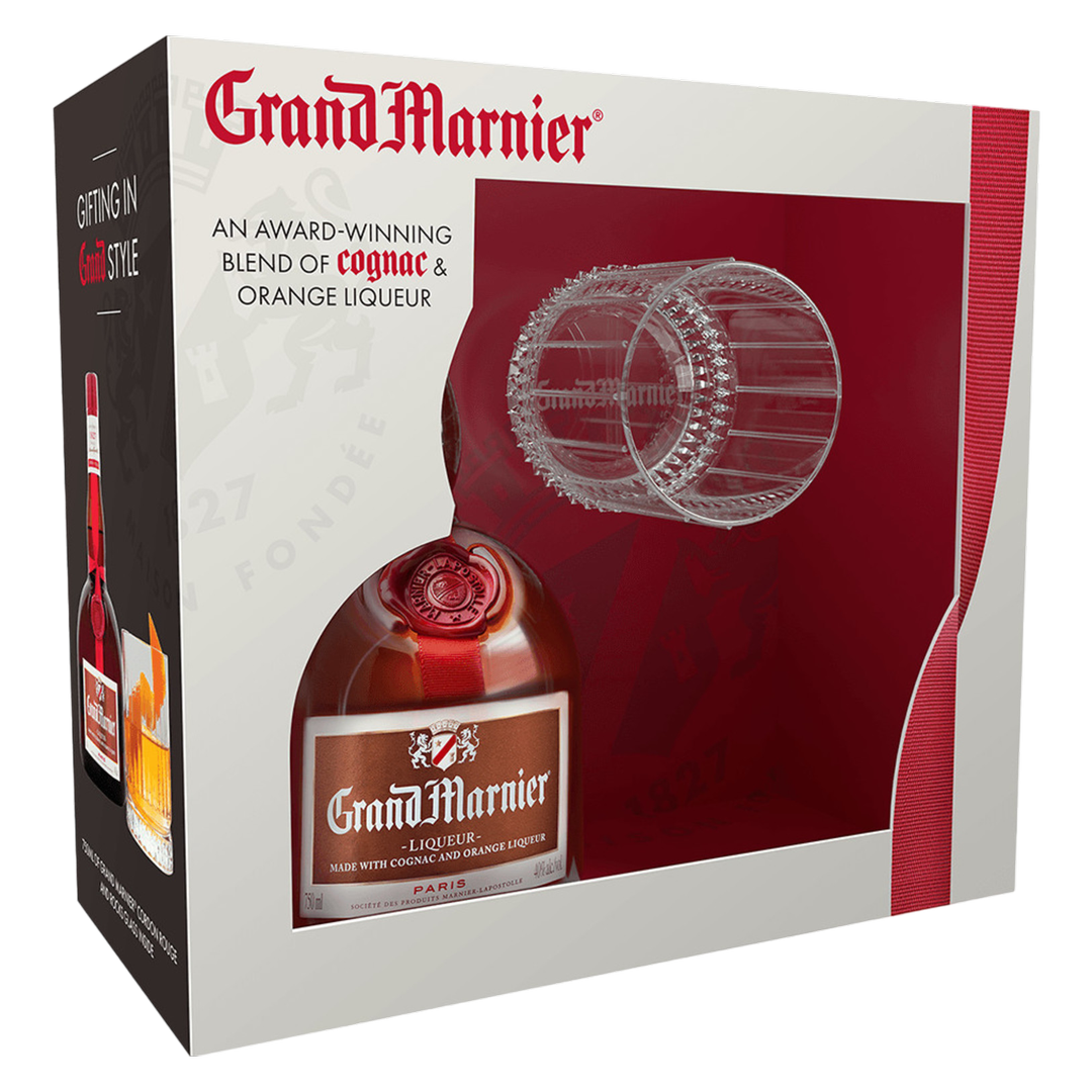 Grand Marnier Orange Liqueur Gift Set 750Ml