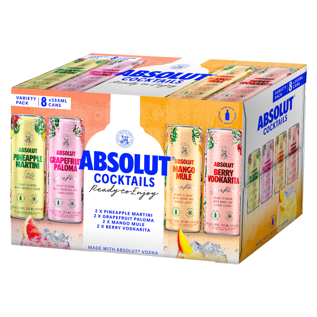 Absolut Cocktails Variety 8 Pack 12Oz Can Abv Varies