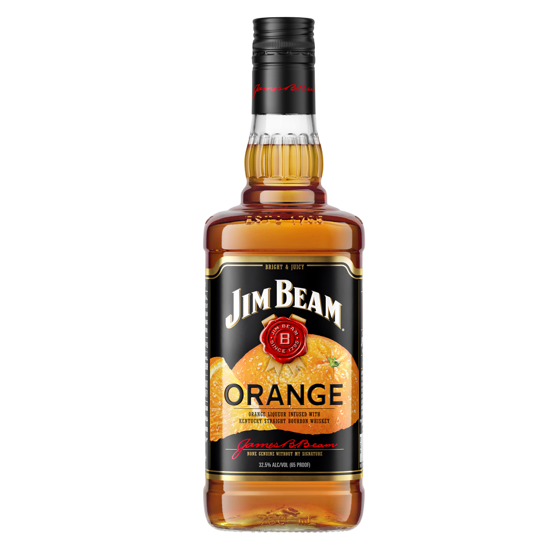 Jim Beam Orange Flavored Bourbon 750Ml 65 Proof