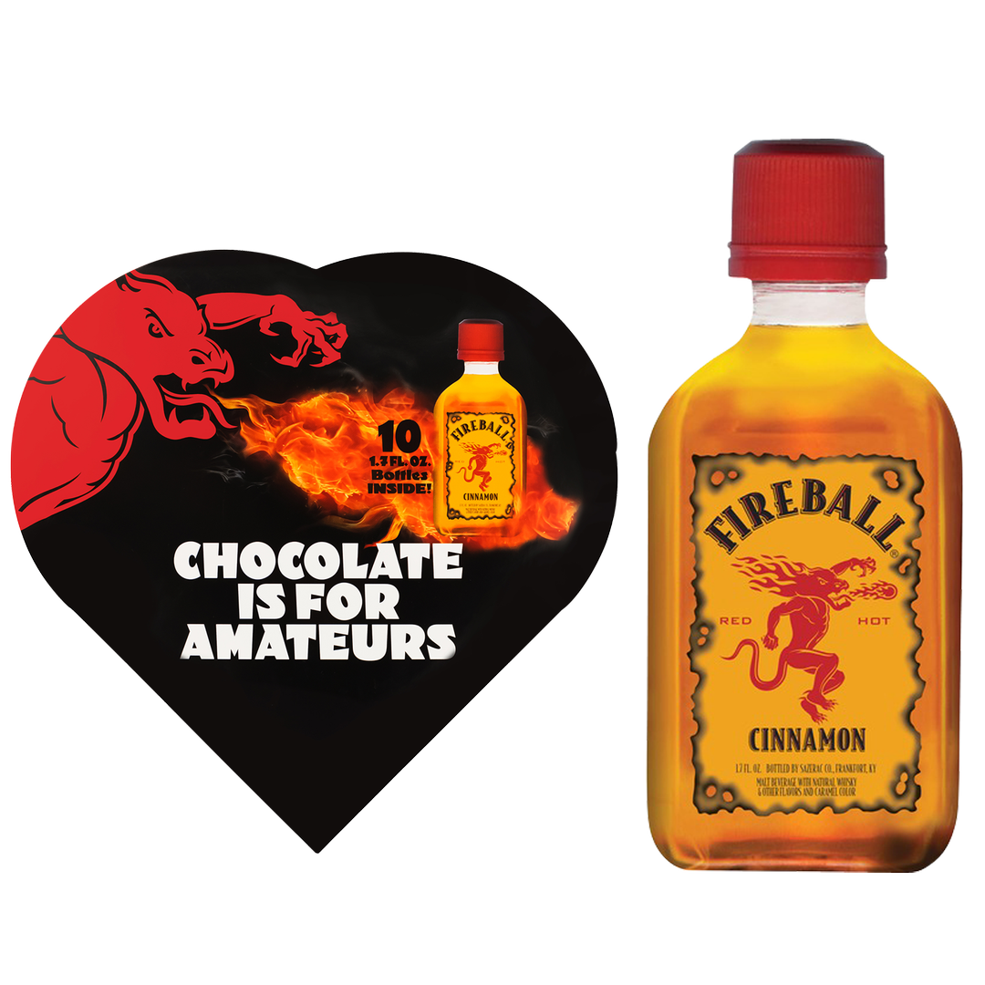 Fireball Cinnamon Anti-Valentine's Day Pack 10 Pack 50Ml 16.5% Abv