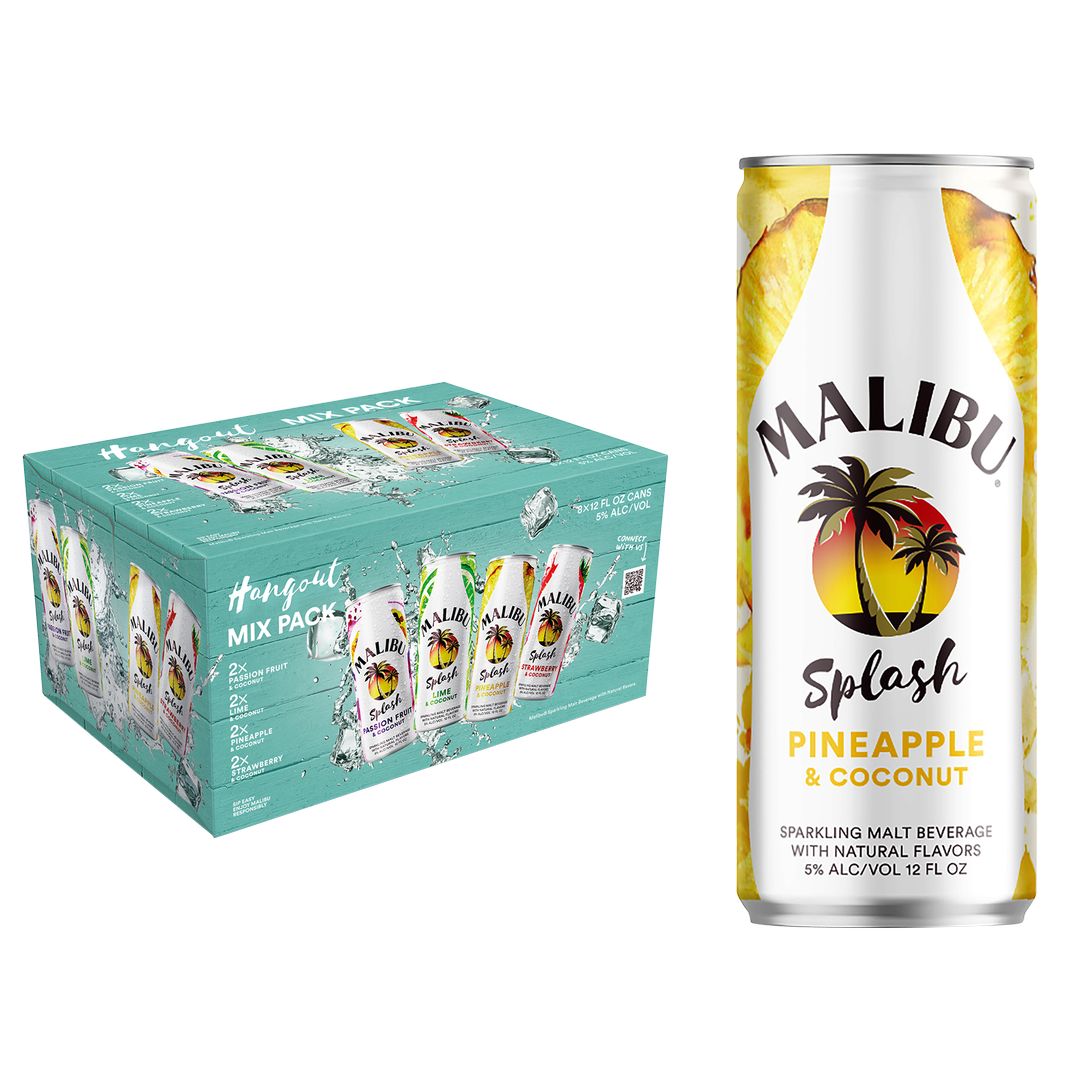 Malibu Splash Variety Pack 8 Pack 12Oz Can 5.0% Abv