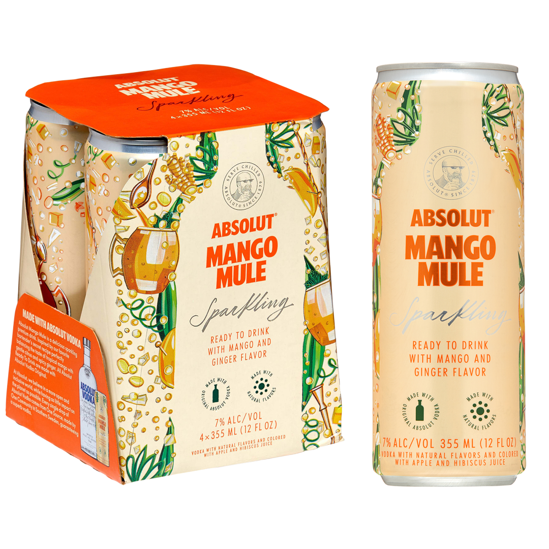 Absolut Mango Mule 4 Pack 12Oz Can 7.0% Abv