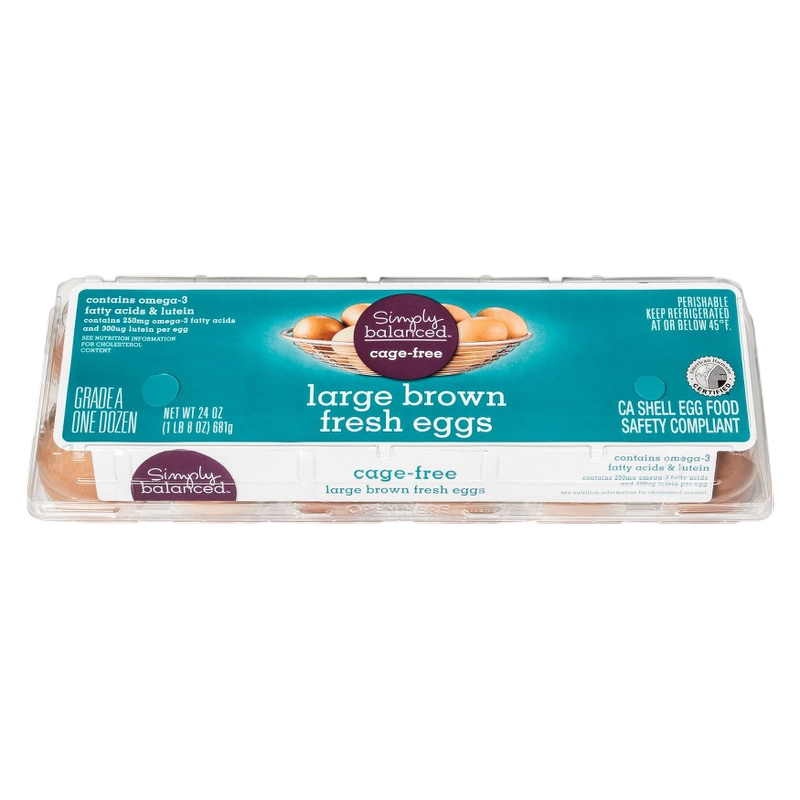 Farmers Hen Omega 3 Grade A Jumbo Brown Eggs - 12ct 