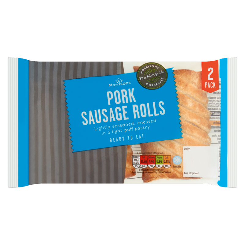 Morrisons 2 Pork Sausage Rolls, 148g