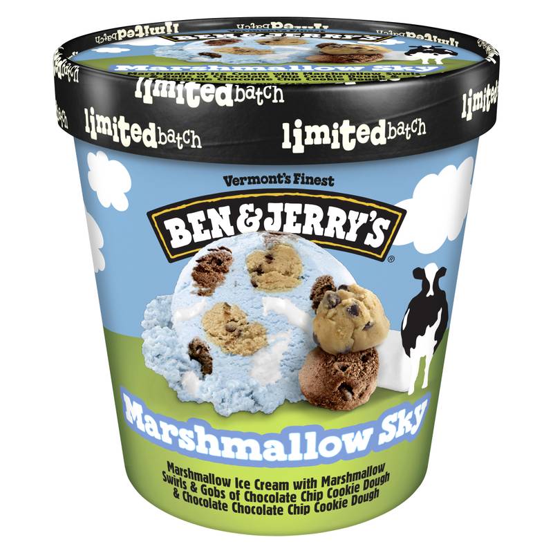 Ben & Jerry's Marshmallow Sky Ice Cream, 16oz