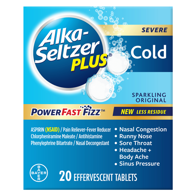 Alka Seltzer Plus Cold Power Fast Fizz Original 20ct
