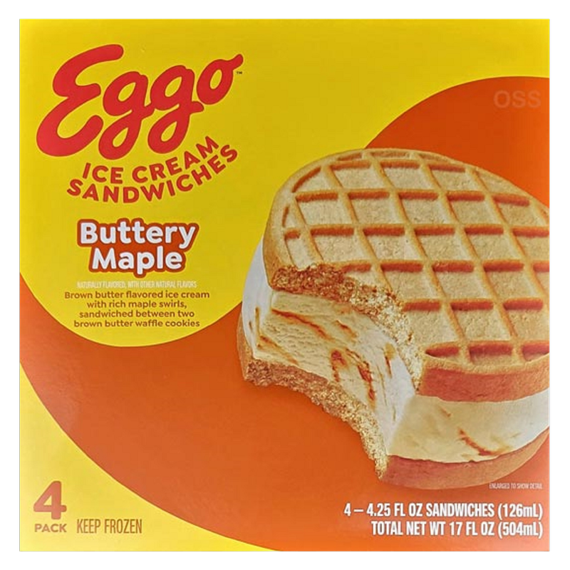 Kellogg's Eggo Buttery Maple Ice Cream Sandwiches