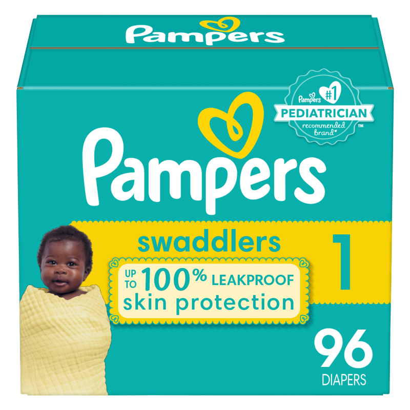 Pampers Swaddlers Size 1 Super Pack 96 ct