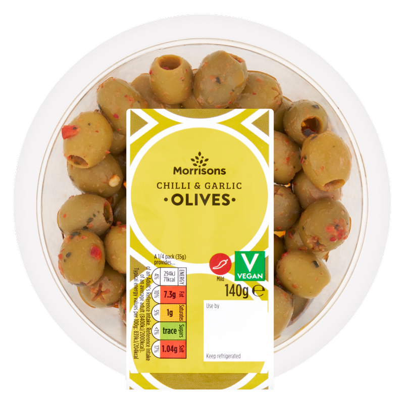 Morrisons Chilli And Garlic Olives, 140g