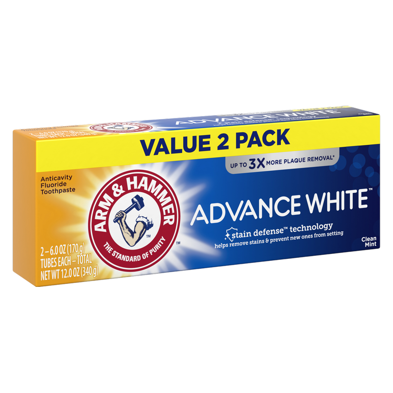 Arm & Hammer Advanced White Toothpaste, 6.0oz Twin Pack