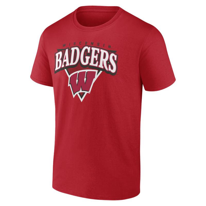 University of Wisconsin Fundamentals Cotton Modern Tri Short Sleeve Tee-Size 2XL