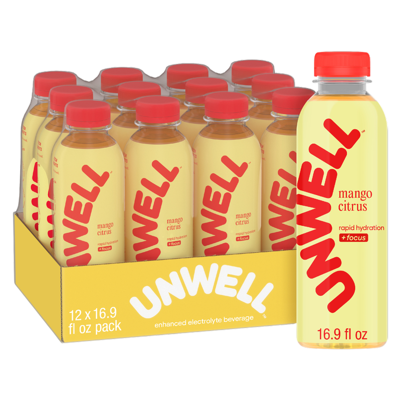 Unwell Mango Citrus Hydration Drink 12pk 16.9oz Btl